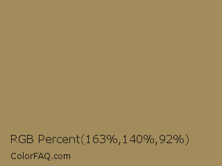 RGB Percent 64%,55%,36% Color Image