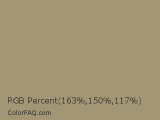 RGB Percent 64%,59%,46% Color Image