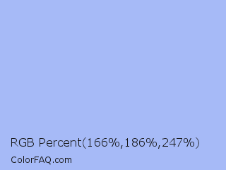 RGB Percent 65%,73%,97% Color Image
