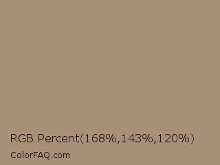 RGB Percent 66%,56%,47% Color Image