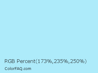 RGB Percent 68%,92%,98% Color Image