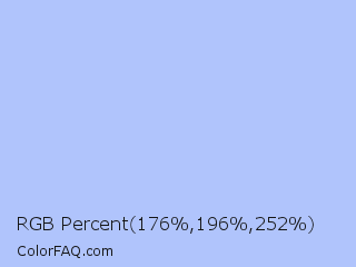 RGB Percent 69%,77%,99% Color Image