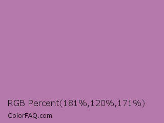 RGB Percent 71%,47%,67% Color Image
