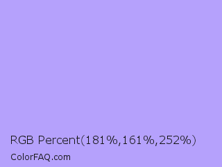 RGB Percent 71%,63%,99% Color Image