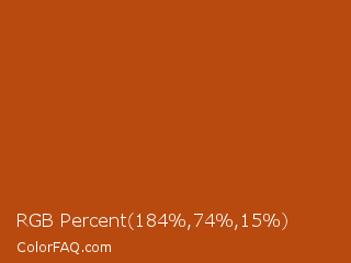 RGB Percent 72%,29%,6% Color Image