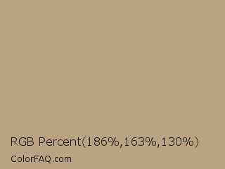 RGB Percent 73%,64%,51% Color Image