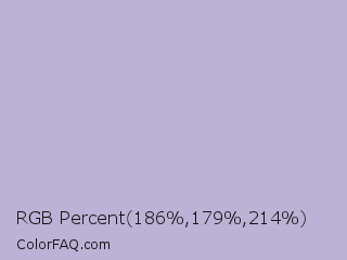 RGB Percent 73%,70%,84% Color Image