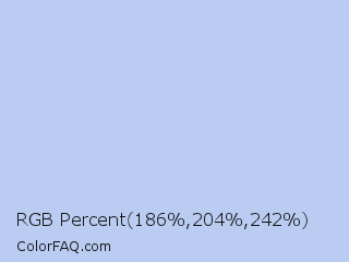 RGB Percent 73%,80%,95% Color Image