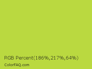 RGB Percent 73%,85%,25% Color Image