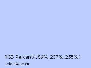 RGB Percent 74%,81%,100% Color Image