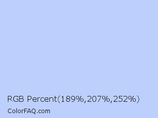 RGB Percent 74%,81%,99% Color Image