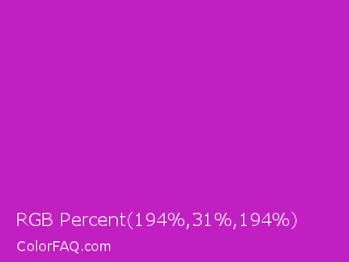 RGB Percent 76%,12%,76% Color Image