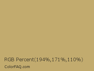 RGB Percent 76%,67%,43% Color Image