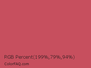 RGB Percent 78%,31%,37% Color Image
