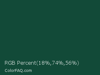 RGB Percent 7%,29%,22% Color Image