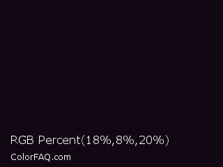 RGB Percent 7%,3%,8% Color Image