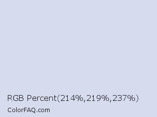 RGB Percent 84%,86%,93% Color Image