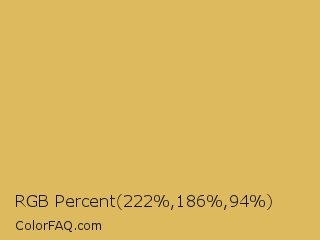 RGB Percent 87%,73%,37% Color Image