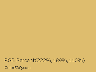 RGB Percent 87%,74%,43% Color Image