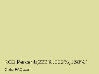 RGB Percent 87%,87%,62% Color Image
