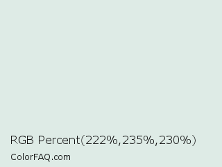 RGB Percent 87%,92%,90% Color Image