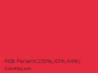 RGB Percent 90%,17%,25% Color Image