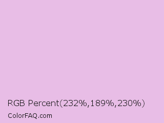 RGB Percent 91%,74%,90% Color Image