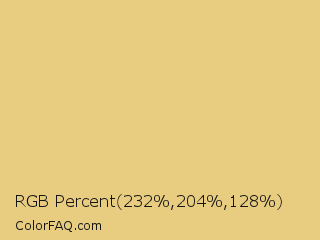RGB Percent 91%,80%,50% Color Image