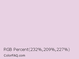 RGB Percent 91%,82%,89% Color Image