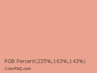 RGB Percent 92%,64%,56% Color Image