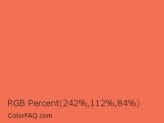 RGB Percent 95%,44%,33% Color Image
