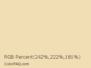 RGB Percent 95%,87%,71% Color Image