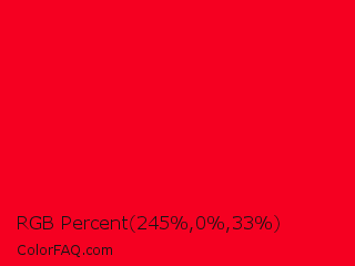 RGB Percent 96%,0%,13% Color Image