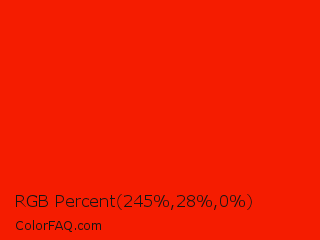 RGB Percent 96%,11%,0% Color Image