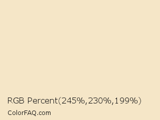 RGB Percent 96%,90%,78% Color Image