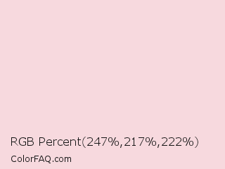 RGB Percent 97%,85%,87% Color Image