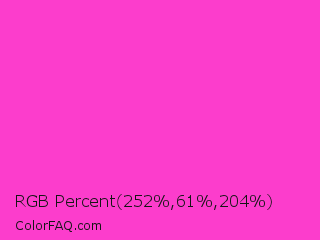 RGB Percent 99%,24%,80% Color Image