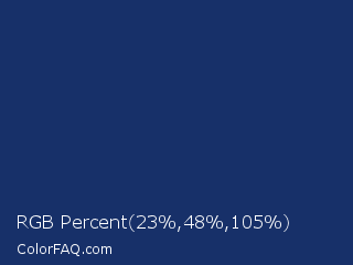 RGB Percent 9%,19%,41% Color Image