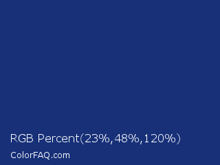 RGB Percent 9%,19%,47% Color Image
