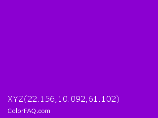 XYZ 22.156,10.092,61.102 Color Image