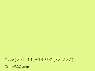 YUV 230.11,-43.931,-2.727 Color Image
