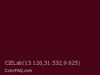 CIELab 13.126,31.532,9.625 Color Image