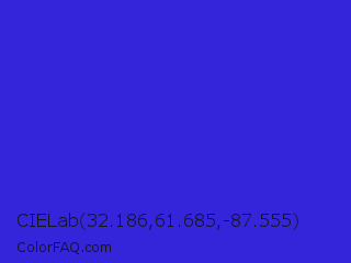 CIELab 32.186,61.685,-87.555 Color Image