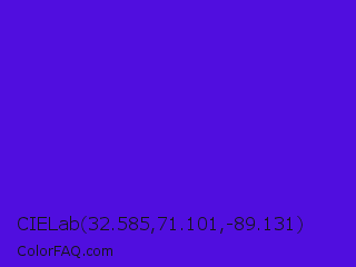CIELab 32.585,71.101,-89.131 Color Image