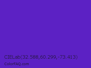 CIELab 32.588,60.299,-73.413 Color Image