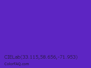 CIELab 33.115,58.656,-71.953 Color Image