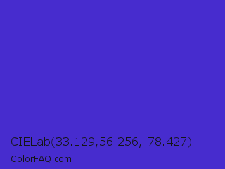 CIELab 33.129,56.256,-78.427 Color Image