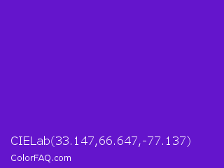 CIELab 33.147,66.647,-77.137 Color Image