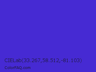 CIELab 33.267,58.512,-81.103 Color Image