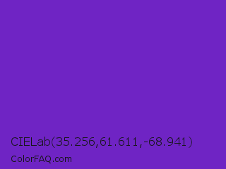 CIELab 35.256,61.611,-68.941 Color Image
